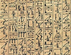 Example of ancient egyptian hieroglyph writing, Papyrus of Ani