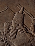 Detail from relief depicting Ashurbanipal