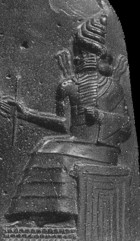 Detail of upper stele of Code of Hammurabi
