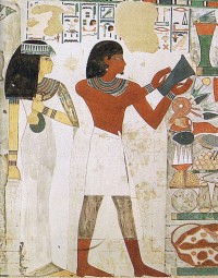 Ancient Egyptian wall painting, tomb of Nakht