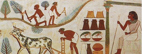 Working peasants observed by Nakht, high priest and astronomer during the reign of Thutmose IV
